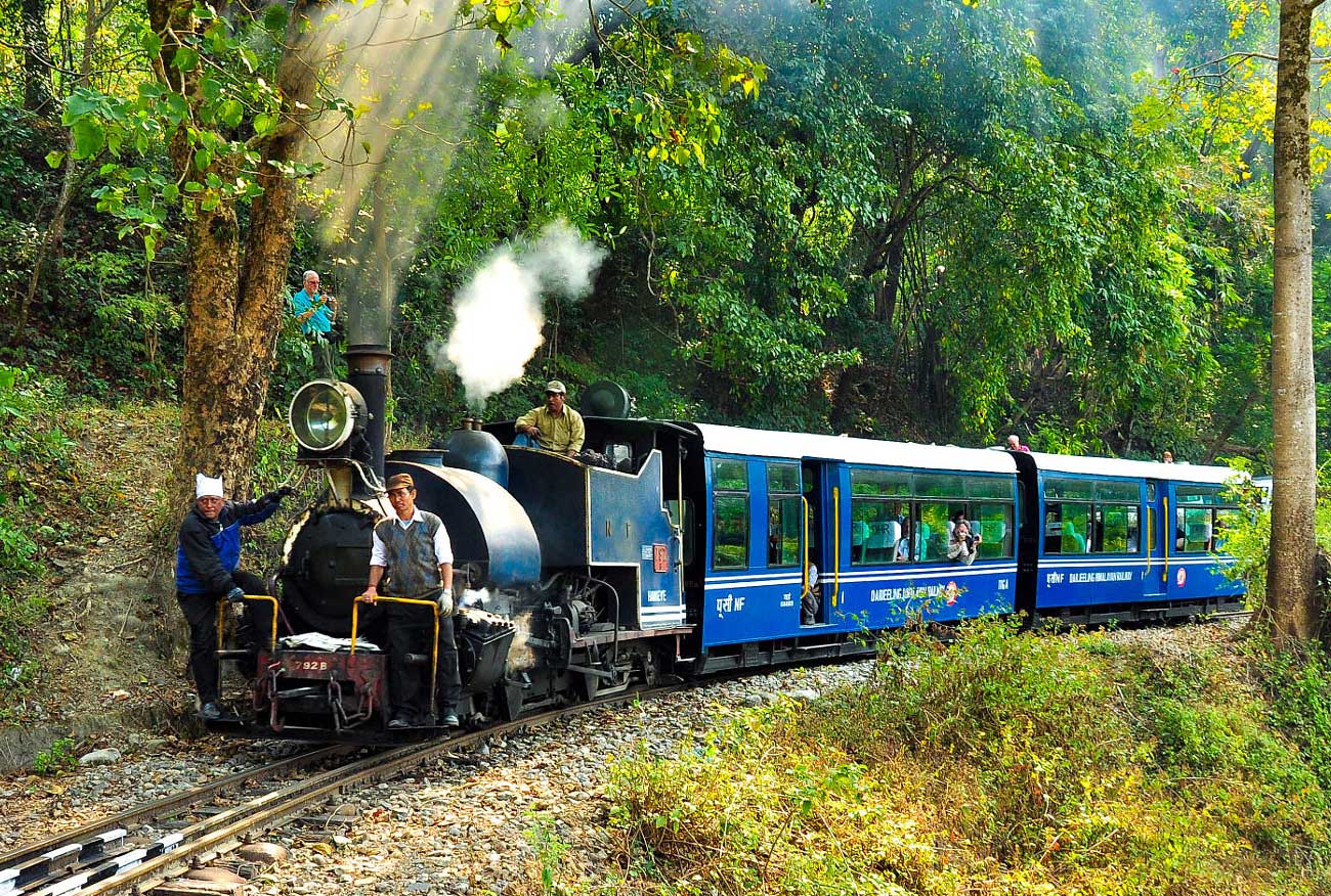 A photo of a historic site in Darjeeling, such as the Darjeeling Himalayan Railway or the St. Andrew's Church